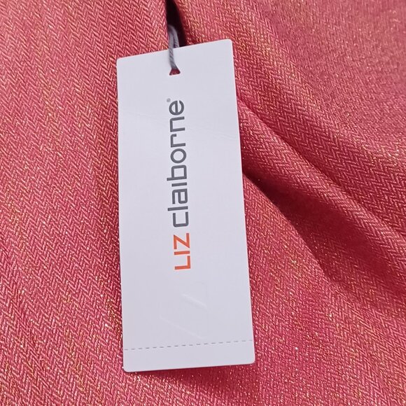 NEW! Liz Claiborne "Kate" Shine Blazer in Metallic Frozen Berry Size 18 Petite - Picture 9 of 10